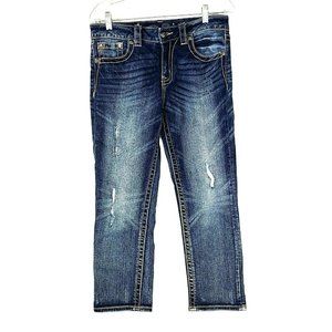 Miss Me Buckle Signature Boyfriend Cuffed Capri Je